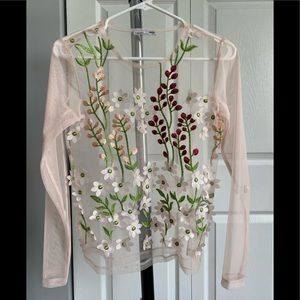 Zara sheer floral top (worn once)